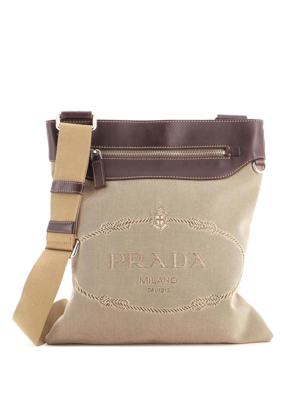 Prada Logo Messenger Bag Canvas With #340628P61B